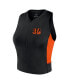 Фото #3 товара Women's Black Cincinnati Bengals Studio Fitted Gym Tank Top