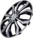 Cartrend 4 x wheel caps Daytona black / silver 15 inches