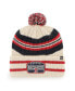 Men's Natural Boston Red Sox Home Patch Cuffed Knit Hat with Pom