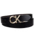 Фото #3 товара Women's Reversible Puffed CK Monogram Buckle Belt