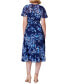 ფოტო #2 პროდუქტის Women's Belted Floral Chiffon Midi Dress