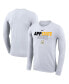 Фото #2 товара Men's White Appalachian State Mountaineers 2023 On Court Bench Long Sleeve T-shirt