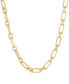 ფოტო #1 პროდუქტის Men's Square Rolo Link 22" Chain Necklace in 18K Gold-Plated Sterling Silver