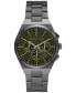 Men's Lennox Quartz Chronograph Gunmetal-Tone Stainless Steel Watch 40mm