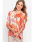 Women's 3/4 Sleeve Abstract Floral T-Shirt