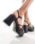 Фото #3 товара Truffle Collection chunky heel sandals in black