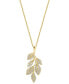 Фото #1 товара EFFY® Diamond Pavé Vine 18" Pendant Necklace (1/2 ct. t.w.) in 14k Gold