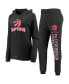 Women's Black Toronto Raptors Pullover Hoodie and Pants Sleep Set