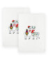 Фото #1 товара Christmas Llamas Embroidered Luxury 100% Turkish Cotton Hand Towels, 2 Piece Set
