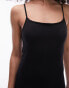 Topshop seamless square neck unitard in black