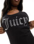 Juicy Couture diamante halter mini dress in black Черный, XS - фото #2