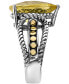 EFFY® Lemon Quartz Statement Ring (6-5/8 ct. t.w.) in Sterling Silver and 18k Gold