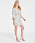 ფოტო #7 პროდუქტის Sequined Blouson Shift Dress