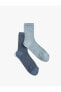 Фото #1 товара Basic 2'li Soket Çorap Seti Çok Renkli Dokulu