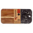 Фото #2 товара Разделочная доска из черного мрамора и древесины акации 18 x 1,5 x 38 см (8 штук) Kinvara