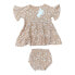 Фото #2 товара Quincy Mae Toddler Girls' 2pc Floral Jersey Dress+ bloomer set size 0-3 Months