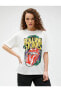 Rolling Stones Tişört Baskılı Lisanslı Kısa Kollu