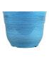 Фото #1 товара Glazed Brushed Happy Large Plastic Planter Bright Blue 15 Inch