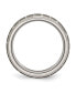 ფოტო #2 პროდუქტის Titanium Brushed Laser Design Ridged Edge Wedding Band Ring