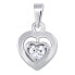Фото #1 товара Romantic pendant made of white gold Heart 246 001 00471 07