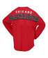 ფოტო #3 პროდუქტის Women's Red Chicago Blackhawks Spirit Lace-Up V-Neck Long Sleeve Jersey T-shirt
