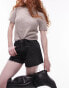 Topshop denim A line mom short washed black Черный, 38 - фото #5