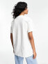 ASOS DESIGN oversized tee with enjoy yourself oversized graphic in white