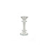 Candleholder Romimex Silver Glass 8 x 17 x 8 cm