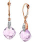 ფოტო #1 პროდუქტის Pink Amethyst (6-3/4 ct. t.w.) & Diamond Accent Leverback Drop Earrings in 14k Rose Gold