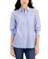 Фото #1 товара Women's Cotton Bayou Stripe Long-Sleeve Shirt