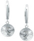 ფოტო #1 პროდუქტის Cubic Zirconia Moon Disc Drop Earrings, Created for Macy's