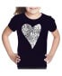 ფოტო #2 პროდუქტის Big Girl's Word Art T-shirt - Lots of Love