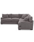 Фото #7 товара Rhyder 3-Pc. 'L' Shaped Fabric Sectional Sofa, Created for Macy's