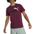 Фото #1 товара Puma Essentials Logo Crew Neck Short Sleeve T-Shirt Mens Burgundy Casual Tops 67