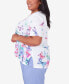 Фото #3 товара Plus Size Summer Breeze Butterfly Border Shirt Sleeve Top