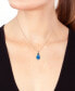 EFFY® London Blue Topaz (3-1/6 ct. t.w.) & Diamond Accent Oval 18" Pendant Necklace 14k Rose Gold