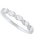 ფოტო #1 პროდუქტის Diamond Oval & Round Twist Band (1/3 ct. t.w.) in 14k White Gold