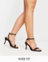 Фото #1 товара ASOS DESIGN Wide Fit Halsey barely there heeled sandals in black