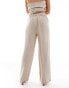 Pretty Lavish tailored trouser co-ord in taupe