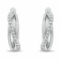 Фото #2 товара Elegant silver hoop earrings with zircons EA1093W