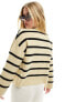 ASOS DESIGN boxy knitted button front cardigan in stripe