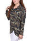 ფოტო #2 პროდუქტის Petite Long Sleeve Knit Cowl Neck Top with Crossover Styling