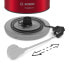 Фото #3 товара Электрический чайник BOSCH TWK3P424 - 1.7 л - 2400 Вт - серый - красный - нержавеющая сталь - индикатор уровня воды - защита от перегрева