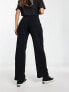 Weekday Lilah linen mix trousers in black
