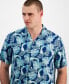 Фото #3 товара Men's Hoja Leaf Regular-Fit Printed Button-Down Camp Shirt, Created for Macy's