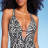 Фото #2 товара Women's Double Strap Plunge One Piece Swimsuit - Shade & Shore™ Black Animal