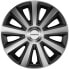 Фото #2 товара Goodyear 10623 “Memphis Carbon” Car Wheel Trims, 35 cm (14 Inches) Set of 4 Black/Silver
