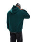 Bershka basic hoodie in bottle green