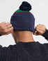 Фото #2 товара ASOS Actual bobble beanie in collegiate stripe