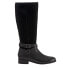 Фото #1 товара Trotters Larkin Wide Calf T1969-019 Womens Black Leather Knee High Boots